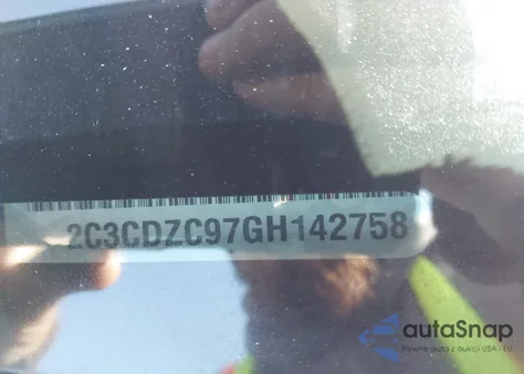 2016 Dodge Challenger Srt Hellcat z USA, uszkodzony, nr VIN 2C3CDZC97GH142758